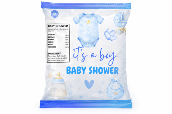 Download Crisp/Chip Packet Baby Shower Template - Baby shower template Collection