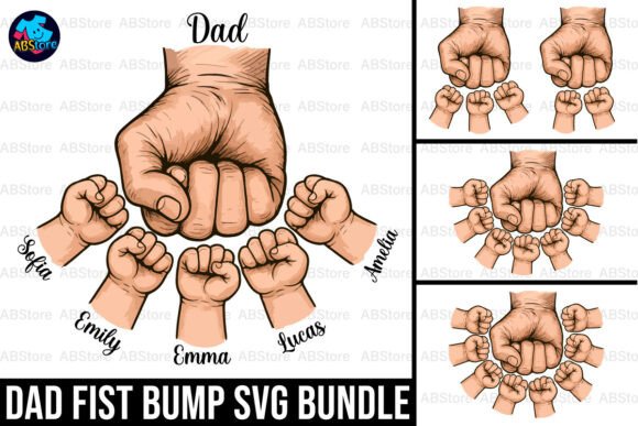 Download Father's Day Fist Bump SVG Bundle - Father's day Collection