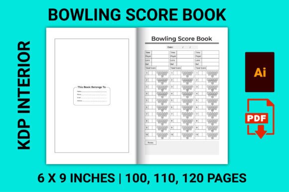 Download Bowling Score Book - Kdp Interior - Bowling score book Collection